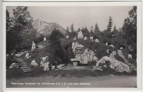 (2939) Foto AK Pass Lueg, Denkmal Gefallene Gau Salzburg 1938