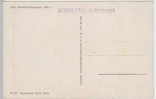 (15868) Künstler AK Kaprun, Hotel Kesselfall-Alpenhaus, vor 1945