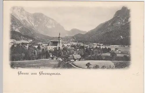 (110496) AK Gruss aus Grossgmain, Totalansicht vor 1905