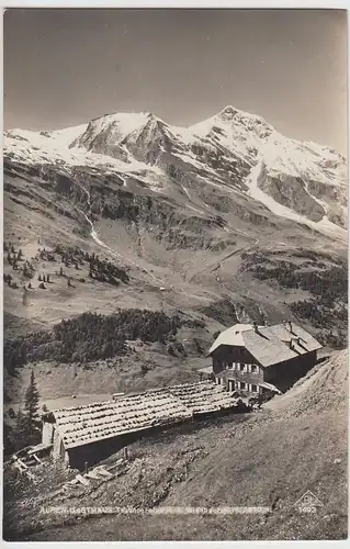 (108691) Foto AK Alpengasthof Trauneralpe mit Wiesbachhorn, 1928