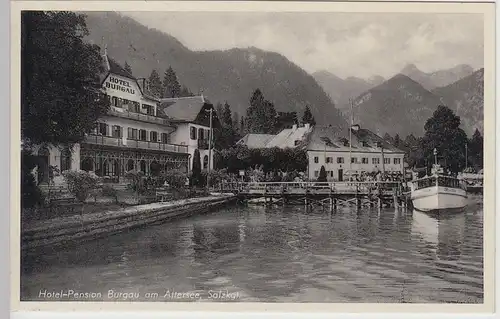 (107563) AK Burgau am Attersee, Hotel-Pension, 1938