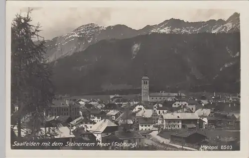 (107548) Foto AK Saalfelden mit dem Steinernen Meer, vor 1945