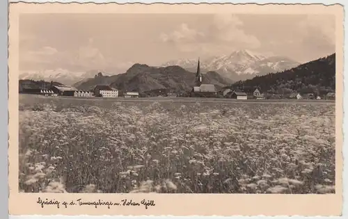 (107257) Foto AK Grödig gg. Tennengebirge u. Hoher Göll, 1941