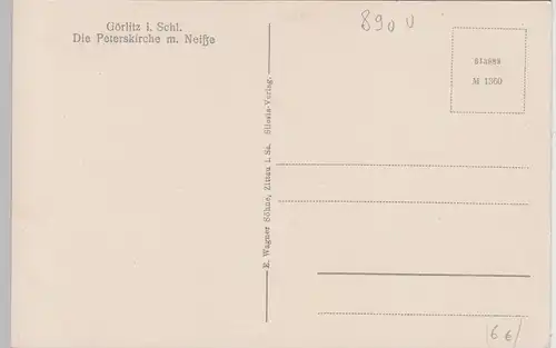 (99927) AK Görlitz, Sachsen, Neiße, Peterskirche, vor 1945