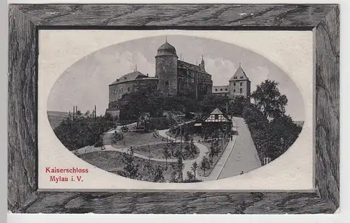 (99810) AK Mylau, Vogtland, Kaiserschloss, Burg 1916