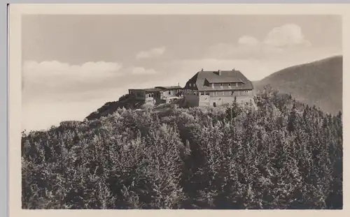 (99802) Foto AK Hochwaldbaude, Zittauer Gebirge 1955