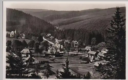 (99799) Foto AK Wildenthal, Eibenstock, Panorama, Sonderstempel 1936