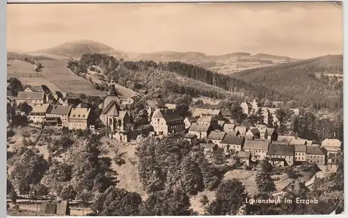 (99798) Foto AK Lauenstein, Erzgebirge, Panorama 1964