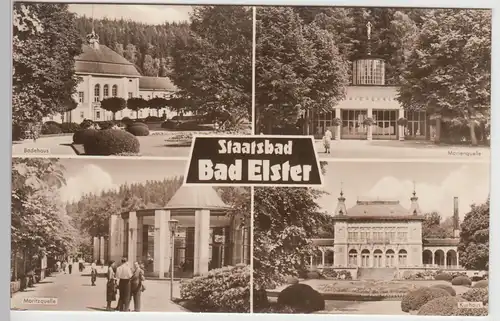 (99795) Foto AK Bad Elster, Mehrbildkarte, Marienquelle, Badehaus 1967