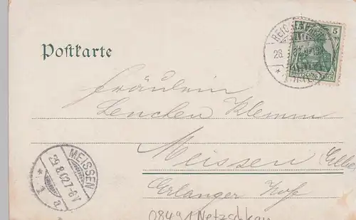 (99777) AK Gruß aus dem Vogtland, Göltzschtalbrücke 1902