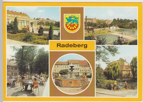 (99736) AK Radeberg, Mehrbildkarte, 1988