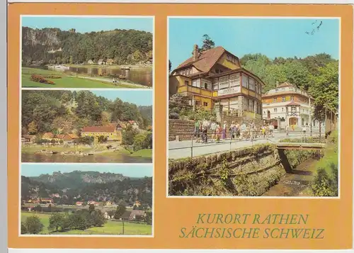 (99714) AK Kurort Rathen, Mehrbildkarte, 1983