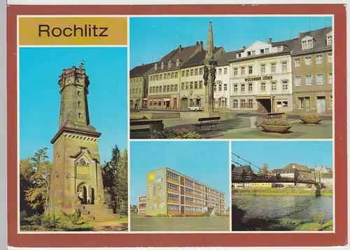 (99672) AK Rochlitz, Mehrbildkarte, 1987