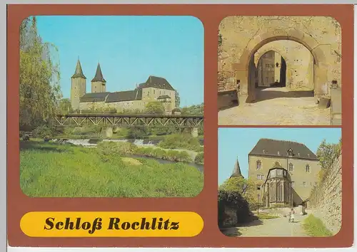 (99671) AK Rochlitz, Mehrbildkarte Schloss, 1988