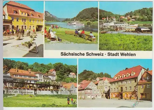 (99374) AK Sächsische Schweiz, Stadt Wehlen, Mehrbildkarte, 1983