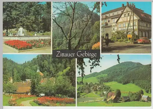 (99357) AK Zittauer Gebirge, Zittau, Mehrbildkarte, 1975