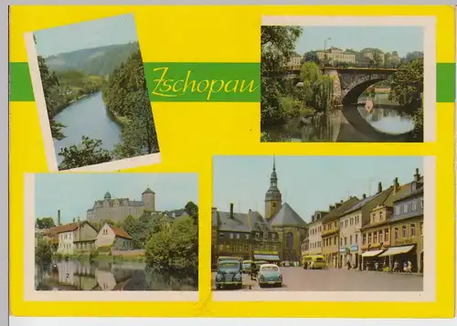 (99353) AK Zschopau, Mehrbildkarte, 1965