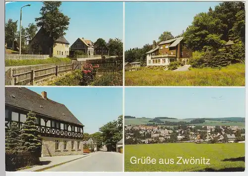 (99344) AK Zwönitz, Mehrbildkarte, 1988