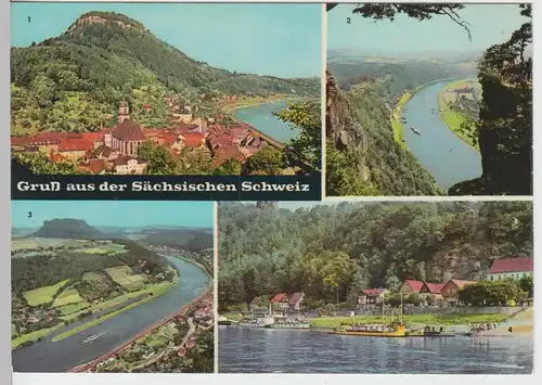 (99238) AK Sächsische Schweiz, Mehrbildkarte, 1968