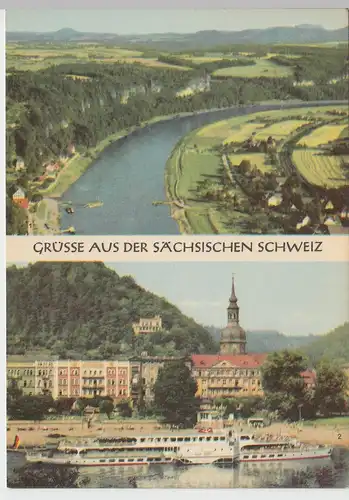 (99236) AK Sächsische Schweiz, Mehrbildkarte, 1969