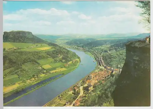 (99224) AK Sächsische Schweiz, Elbtal, Blick vom Königstein, 1972