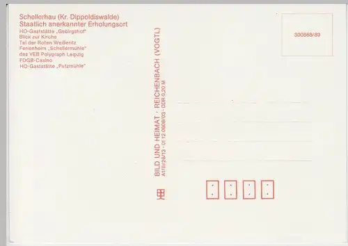 (99207) AK Schellerhau, Mehrbildkarte, 1989