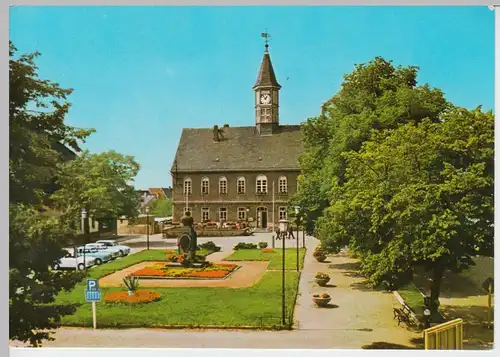 (99205) AK Schildau, Platz der DSF mit Gneisenau-Denkmal, 1974