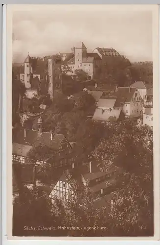 (98677) Foto AK Sächs. Schweiz, Hohnstein, Jugendburg, ab 1925