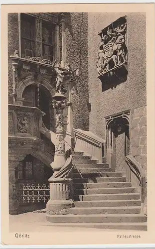 (98640) AK Görlitz, Rathaus, Treppe, vor 1945