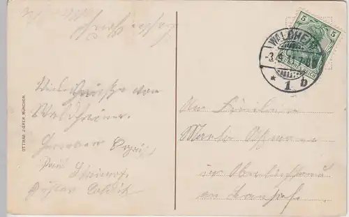 (98115) AK Waldheim i.Sa., Ansicht u. Fritze Bliemchen, 1911