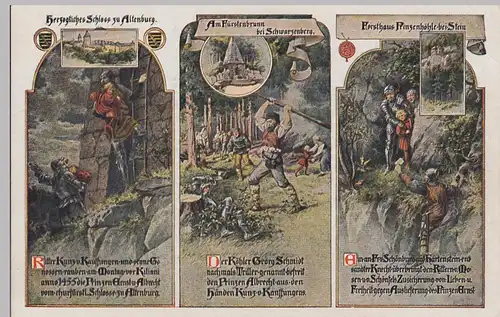 (97870) AK Prinzenraub, Schloss Altenburg bis Prinzenhöhle, 1948