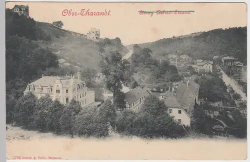 (97757) AK Ober Tharandt, König Albert Straße, Karte bis 1905, gel. 1964