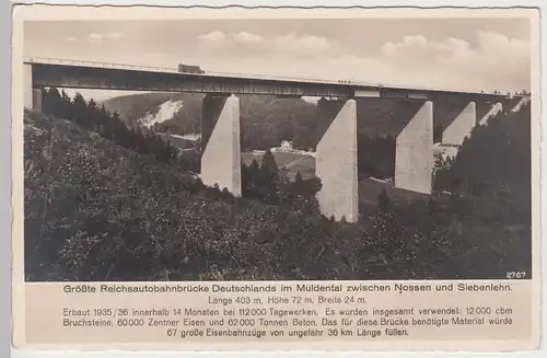 (97751) Foto AK Reichsautobahnbrücke Nossen Siebenlehn 1936-45