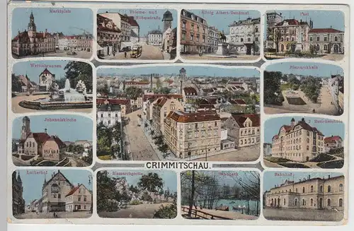 (97745) AK Crimmitschau, Lutherhof, Bismarckgrotte, Post 1919