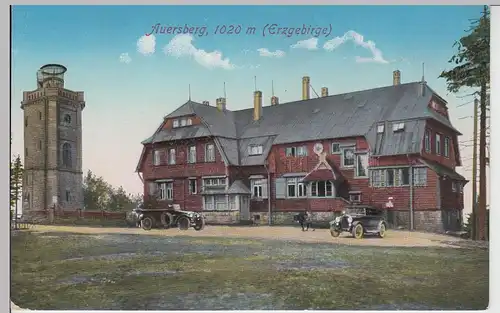 (97732) AK Wildenthal, Auersberg, Erz., Aussichtsturm, Berghotel, v. 1945