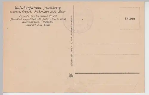 (97732) AK Wildenthal, Auersberg, Erz., Aussichtsturm, Berghotel, v. 1945