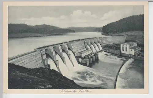 (96985) AK Zschopau, Talsperre Kriebstein, Staumauer, 1932