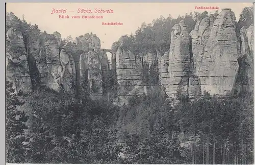 (96790) AK Sächs. Schweiz, Bastei, Ferdinandstein, vor 1945