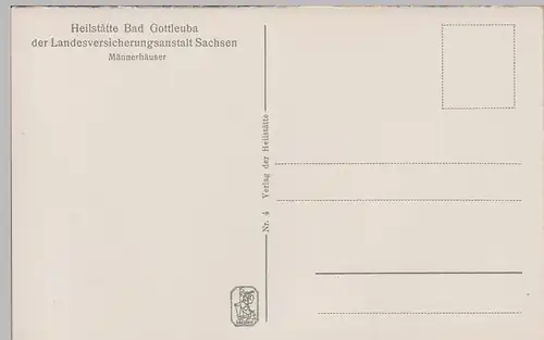 (96763) AK Heilstätte Bad Gottleuba, Männerhäuser, vor 1945