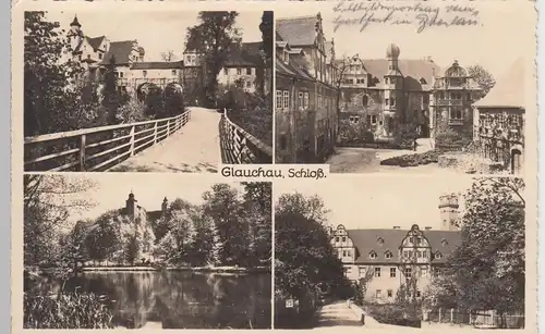 (96735) Foto AK Glauchau, Sachsen, Schloss, Schlosshof 1939