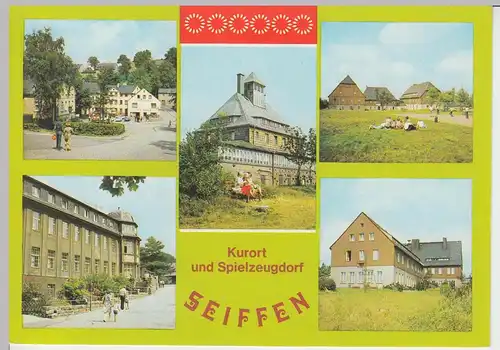 (96642) AK Seiffen, Mehrbildkarte, 1988