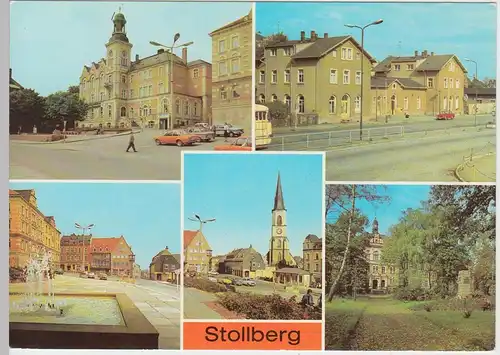 (96517) AK Stollberg i. Erz., Mehrbildkarte, 1982