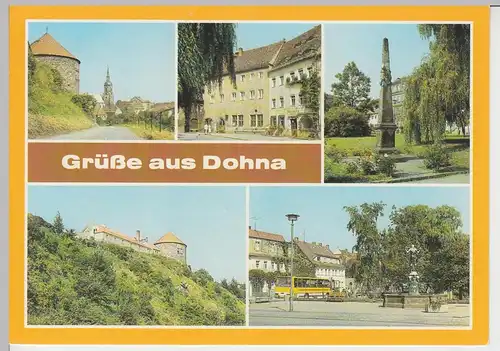 (96346) AK Dohna, Mehrbildkarte, 1989