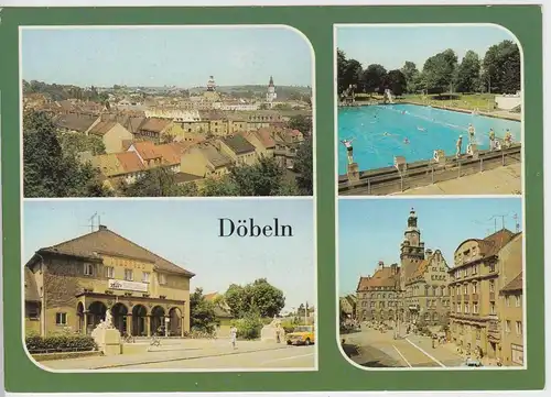 (96235) AK Döbeln, Mehrbildkarte, 1988