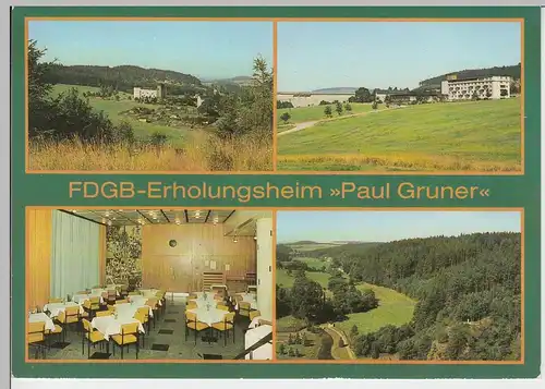 (96218) AK Cämmerswalde, Mehrbildkarte FDGB-Erholungsheim, 1985