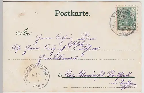 (93208) Künstler AK Gruß aus Stadt Wehlen, Sächs. Schweiz 1902