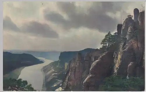 (93203) AK Bastei, Sächs. Schweiz, vor 1945