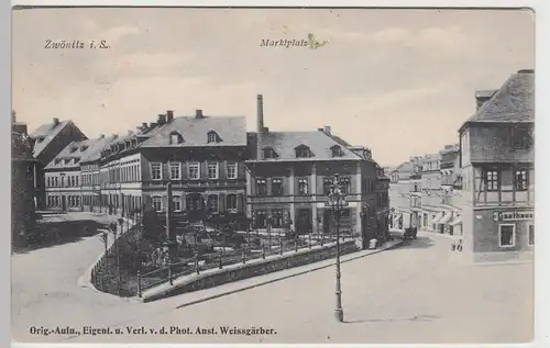 (93190) AK Zwönitz, Sachsen, Marktplatz 1912
