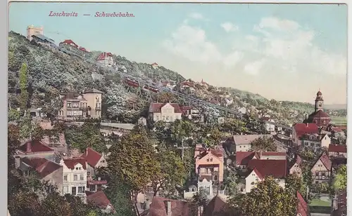 (93184) AK Loschwitz, Schwebebahn, Feldpost 1915