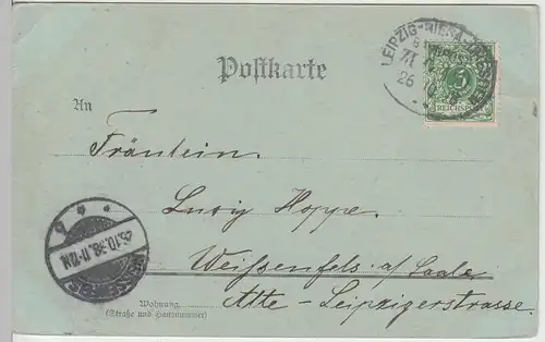 (93183) AK Gruß aus Kötzschenbroda, Niederlößnitz, Mondscheink. 1898